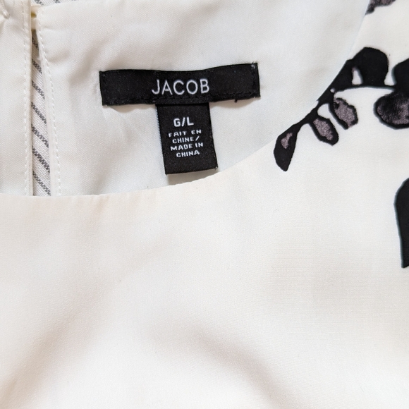 Jacob Black and White Sleeveless Dress Size L - Picture 3 of 5